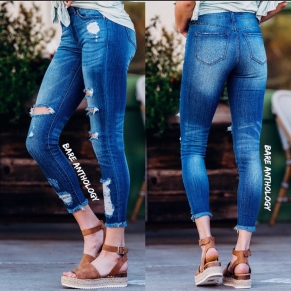 DAISY JANE III Distressed Skinny Ankle - Picture 3 of 5